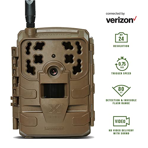 Moultrie Mobile Delta Base Cellular Trail Camera - 24MP Resolution Photos & Videos with Sound | .75s Trigger Speed & 36 invisible IR LEDs | Game Cam for Hunting with App Control | Verizon Nationwide