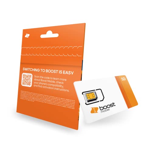 Boost Mobile Prepaid SIM Card | Unlimited Talk & Text | 3 Month 5 GB Data Plan for Unlocked Cell Phones | Pay As You Go I No Contracts