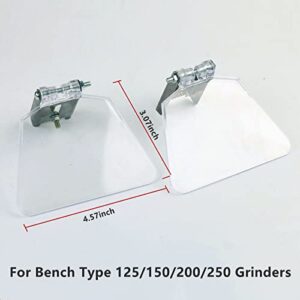 Bench Grinder Eye Shield, 2 Pcs Grinder Eyeshield Replacement Kit for Most Bench Grinders