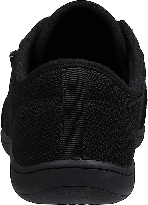 WHITIN Men's Extra Wide Width Fashion Barefoot Sneakers Zero Drop Sole W81 Size 11W Minimus Weightlifting Minimalist Tennis Shoes Walking All Black 44