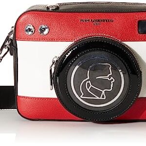 Karl Lagerfeld Paris Ikons Essential Crossbody, BK/RED CMO