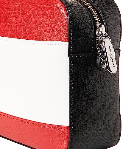 Karl Lagerfeld Paris Ikons Essential Crossbody, BK/RED CMO