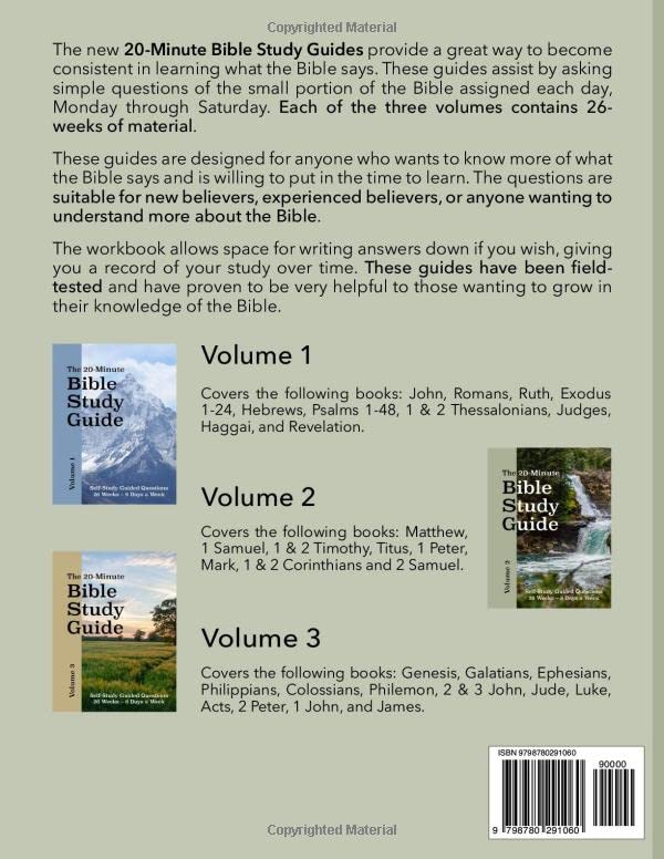 The 20-Minute Bible Study Guide - Volume 2: 26 Weeks of Self-Study Guided Questions (see description for which books of the Bible are included in this volume) (The 20-Minute Bible Study Guides)