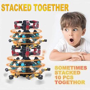 24PCS Fingertip Gyro Fingertip Mechanical Top DIY Deformation Robot Metal Transformable Gyro Spinners Finger Chain Robot Toy Changeable Face Fidget Spinners Octopus ADD ADHD Astium for Kids Adults