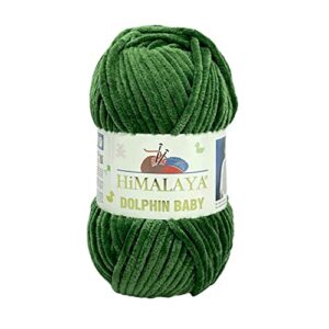 LKCBUMK Hand Knitting Yarn Himalayan Dolphin Baby Velvet Rope Hand Knitting Wool 100g (Color : Green)