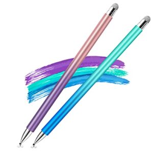 stylus pens for touch screens - stylushome gradient universal stylus pen with 4 magnetic caps + 4 extra tips for apple/iphone/ipad pro/mini/air/android all capacitive touch screens (purple/blue)