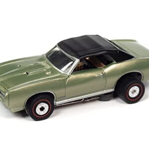 Auto World Thunderjet OK Used Cars 1969 Pontiac GTO Convertible (Green) HO Scale Slot Car