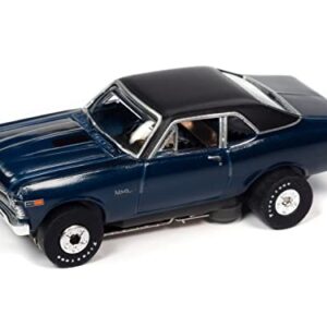 Auto World Thunderjet OK Used Cars 1969 Chevrolet Nova SS (Blue) HO Scale Slot Car