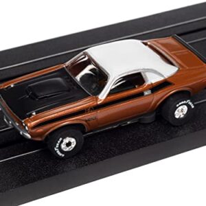 Auto World Thunderjet OK Used Cars 1970 Dodge Challenger T/A (Burnt Orange) HO Scale Slot Car