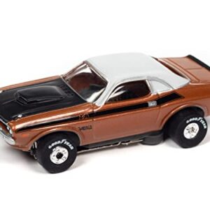 Auto World Thunderjet OK Used Cars 1970 Dodge Challenger T/A (Burnt Orange) HO Scale Slot Car