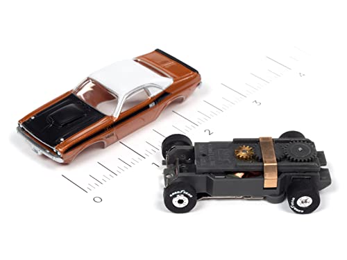 Auto World Thunderjet OK Used Cars 1970 Dodge Challenger T/A (Burnt Orange) HO Scale Slot Car