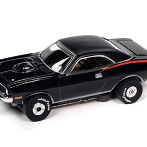 Auto World Thunderjet OK Used Cars 1970 Plymouth Cuda (Black) HO Scale Slot Car