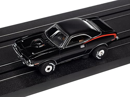 Auto World Thunderjet OK Used Cars 1970 Plymouth Cuda (Black) HO Scale Slot Car