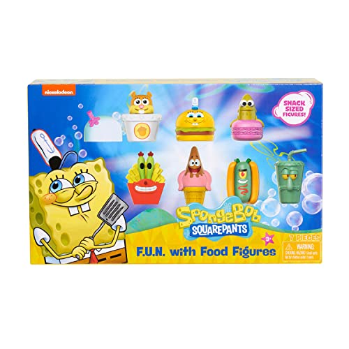 SpongeBob SquarePants Fun with Food Figure Set, Kids Toys for Ages 3 Up, Gifts and Presents, Amazon Exclusive