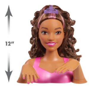 Barbie Unicorn Party 27-piece Deluxe Styling Head, Brown Hair, Pretend Play, Kids Toys for Ages 5 Up, Amazon Exclusive