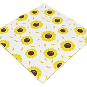 Soimoi Precut 10-inch Honey Bee Prints Cotton Fabric Bundle Quilting Squares Charm Pack DIY Patchwork Sewing Craft- White & Yellow