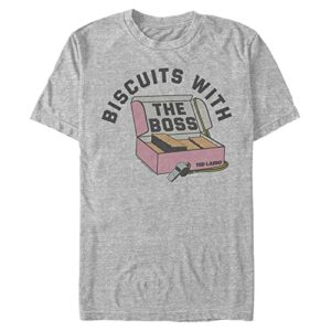 ted lasso warner brothers buscuit boss men's tops short sleeve tee shirt athletic heather