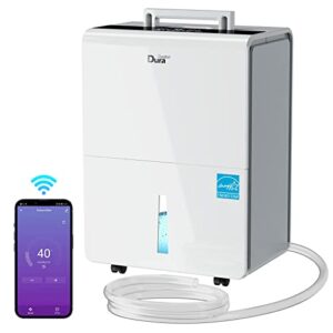 dehumidifiers with pump / hose for basements 50 pint (70 pint 2012 doe)energy star certified dehumidifiers with wifi for 4500 sq ft large room or basements, dehumidifiers for home with auto shut off, continuous and manual drainage