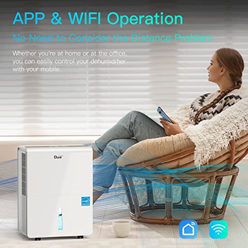 Dehumidifiers with Pump / hose for Basements 50 Pint (70 Pint 2012 DOE)Energy Star Certified Dehumidifiers with WIFI for 4500 Sq Ft Large Room or Basements, Dehumidifiers for Home with Auto Shut Off, Continuous and Manual Drainage