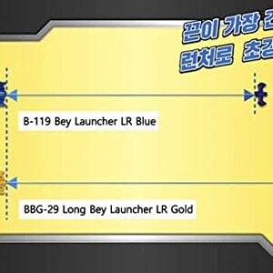 BelleJiu Battling Tops Burst BBG-29 Gold Bey String Launcher LR Left Right Spin Long Bey Launcher