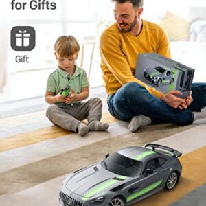 MIEBELY Remote Control Car, Mercedes Benz 1/12 Scale Official Authorized GT R Pro Rc Cars 7.4V 900mAh Rechargeable Battery 2.4Ghz Rc Drift Cars W/LED Toy Car Birthday Gift for Boys Kids Adults Age 6+