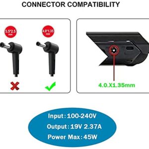 45W Laptop Charger for Asus Vivobook 15 S15 14 17 E203M X553M X540S X540L X541N X556U F512D Notebook Power Cord Supply - 4.0 x 1.35 mm