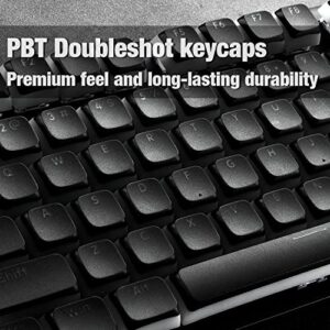 GUNMJO Golf Pudding PBT Doubleshot Keycaps for Gaming Keyboard with Cherry MX Switches, Spherical PBT Keycaps for Backlit Mechanical Keyboard, OEM Profile 111 Keys with 6.25U Space Bar, Black Color