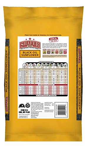 Shafer Seed 51041 40-Pound Bag, Black Oil Sunflower Wild Bird Food