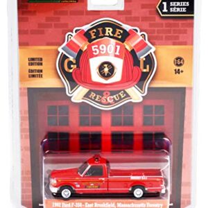 1992 Pickup Truck Red East Brookfield Forestry (Massachusetts) Fire & Rescue Series 1 1/64 Diecast Model Car by Greenlight 67010 B