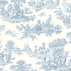 NextWall Chateau Toile Peel and Stick Wallpaper (Blue Bell)