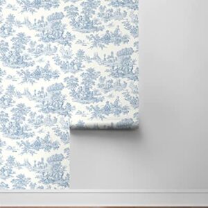 NextWall Chateau Toile Peel and Stick Wallpaper (Blue Bell)