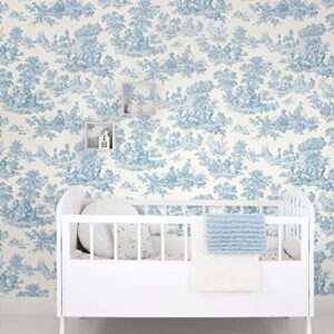 NextWall Chateau Toile Peel and Stick Wallpaper (Blue Bell)