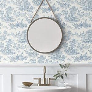 NextWall Chateau Toile Peel and Stick Wallpaper (Blue Bell)