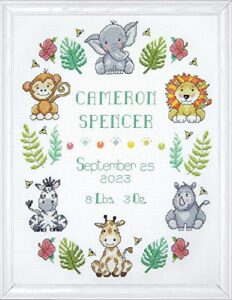 design works crafts janlynn, jungle counted cross stitch kit