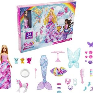 Barbie Dreamtopia Fairytale Surprise Box with Barbie Doll and 24 Gifts Including Fairytale Fashions, Magical Pets and Accessories