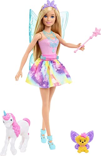 Barbie Dreamtopia Fairytale Surprise Box with Barbie Doll and 24 Gifts Including Fairytale Fashions, Magical Pets and Accessories