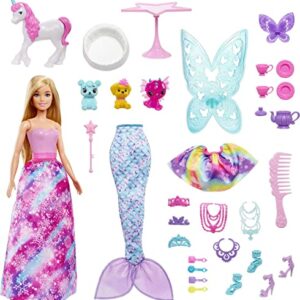 Barbie Dreamtopia Fairytale Surprise Box with Barbie Doll and 24 Gifts Including Fairytale Fashions, Magical Pets and Accessories