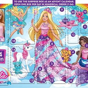 Barbie Dreamtopia Fairytale Surprise Box with Barbie Doll and 24 Gifts Including Fairytale Fashions, Magical Pets and Accessories