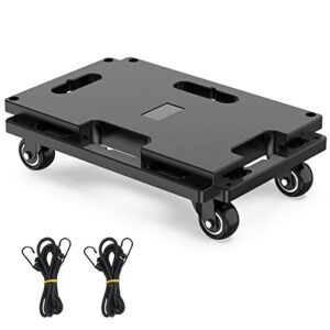 solejazz moving furniture dolly connectable, 440 lbs capacity piano dolly, heavy duty 4 wheel cart for heavy furniture, black, 1 pack