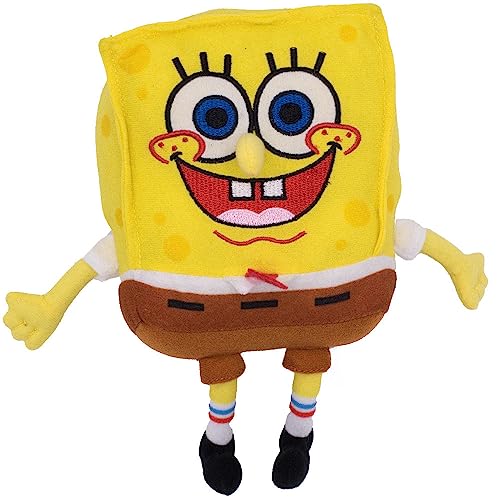 Buckle-Down Dog Toy, Nickelodeon, Plush Squeaker Spongebob Squarepants Full Body with Arms and Legs,DTPT-SQAF