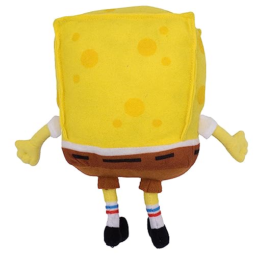 Buckle-Down Dog Toy, Nickelodeon, Plush Squeaker Spongebob Squarepants Full Body with Arms and Legs,DTPT-SQAF