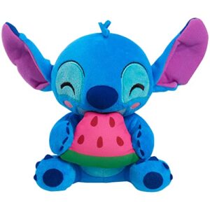 disney stitch small plush stitch and watermelon, stuffed animal, blue, alien, kids toys for ages 2 up