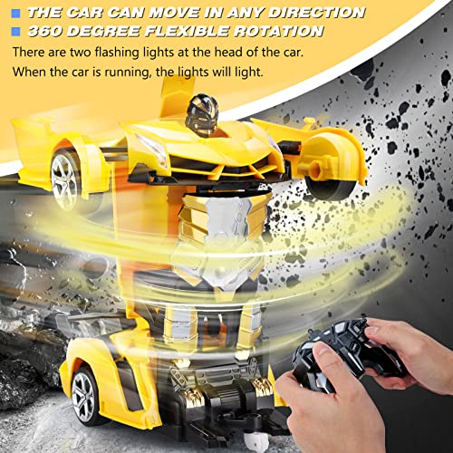 Remote Control Car Toys - Transforming RC Cars for Kids & Boys Toys - One Button Transformation and 360 Degree Rotating Drifting - Gifts for Boys and Girls