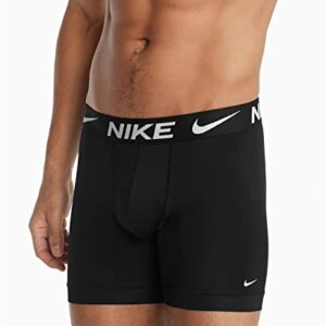 Nike Men`s Essential Micro Boxer Briefs 3 Pack (Black(KE1015-001)/W, Medium)