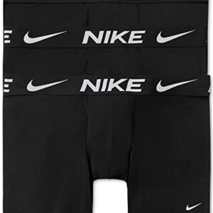 Nike Men`s Essential Micro Boxer Briefs 3 Pack (Black(KE1015-001)/W, Medium)