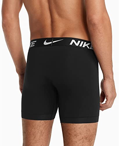 Nike Men`s Essential Micro Boxer Briefs 3 Pack (Black(KE1015-001)/W, Medium)