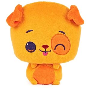 gund drops, paulie pup, expressive premium stuffed animal soft plush pet, orange, 6”