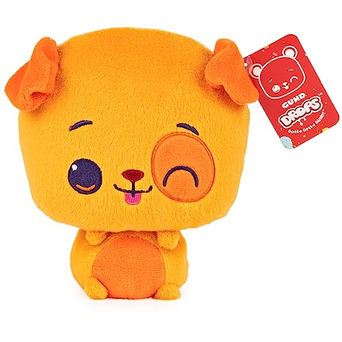 GUND Drops, Paulie Pup, Expressive Premium Stuffed Animal Soft Plush Pet, Orange, 6”