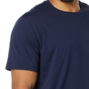 Amazon Essentials Men's Slim-Fit Short-Sleeve Crewneck T-Shirt, Pack of 2, Navy/Dark Blue, X-Large