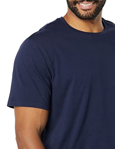 Amazon Essentials Men's Slim-Fit Short-Sleeve Crewneck T-Shirt, Pack of 2, Navy/Dark Blue, X-Large